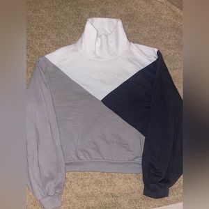 Colorblock turtle neck sweater